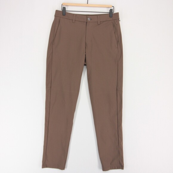 Lululemon Other - Lululemon Commission Pants Mens 31 Brown Warpstreme Slim Fit ABC Chinos